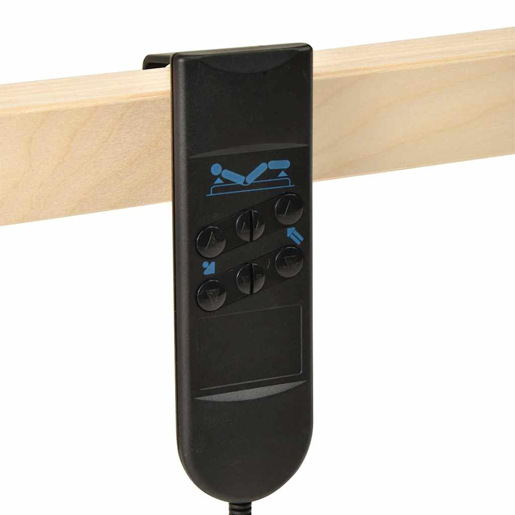 vidaXL Βάση κρεβατιού με λάμες Καφέ 100 x 190 cm Στερεό Ξύλο Μηλιάς