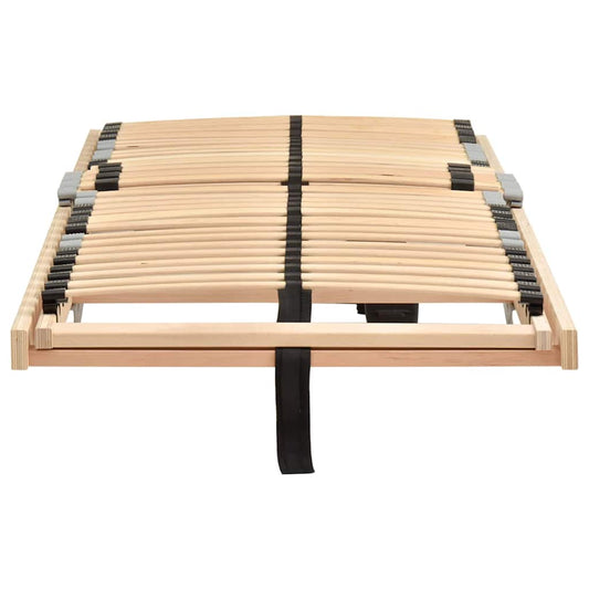 vidaXL Βάση κρεβατιού με λάμες Καφέ 100 x 190 cm Στερεό Ξύλο Μηλιάς