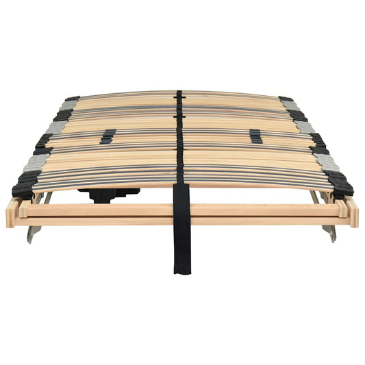 vidaXL Βάση κρεβατιού με λάμες Καφέ 90 x 190 cm Στερεό ξύλο οξιάς