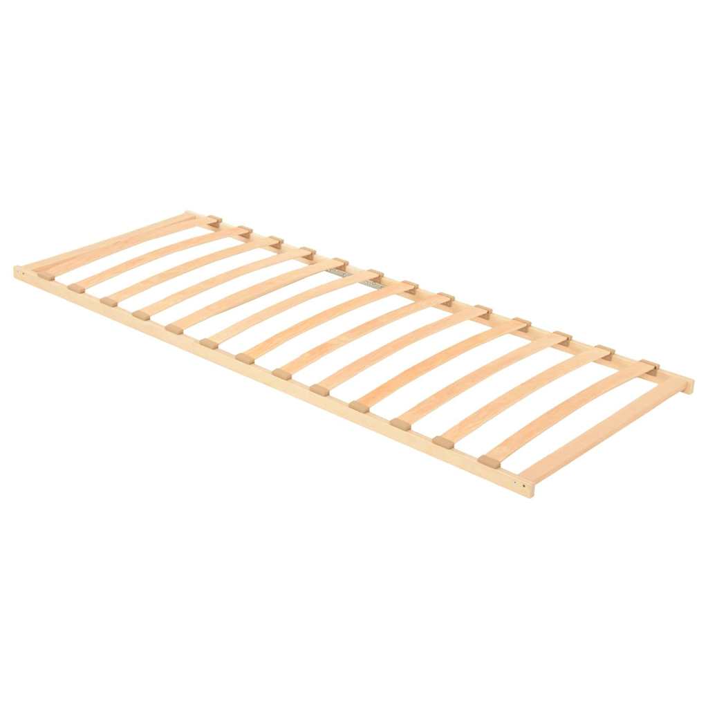 vidaXL Βάση κρεβατιού με λάμες Καφέ 80 x 190 cm Στερεό ξύλο οξιάς