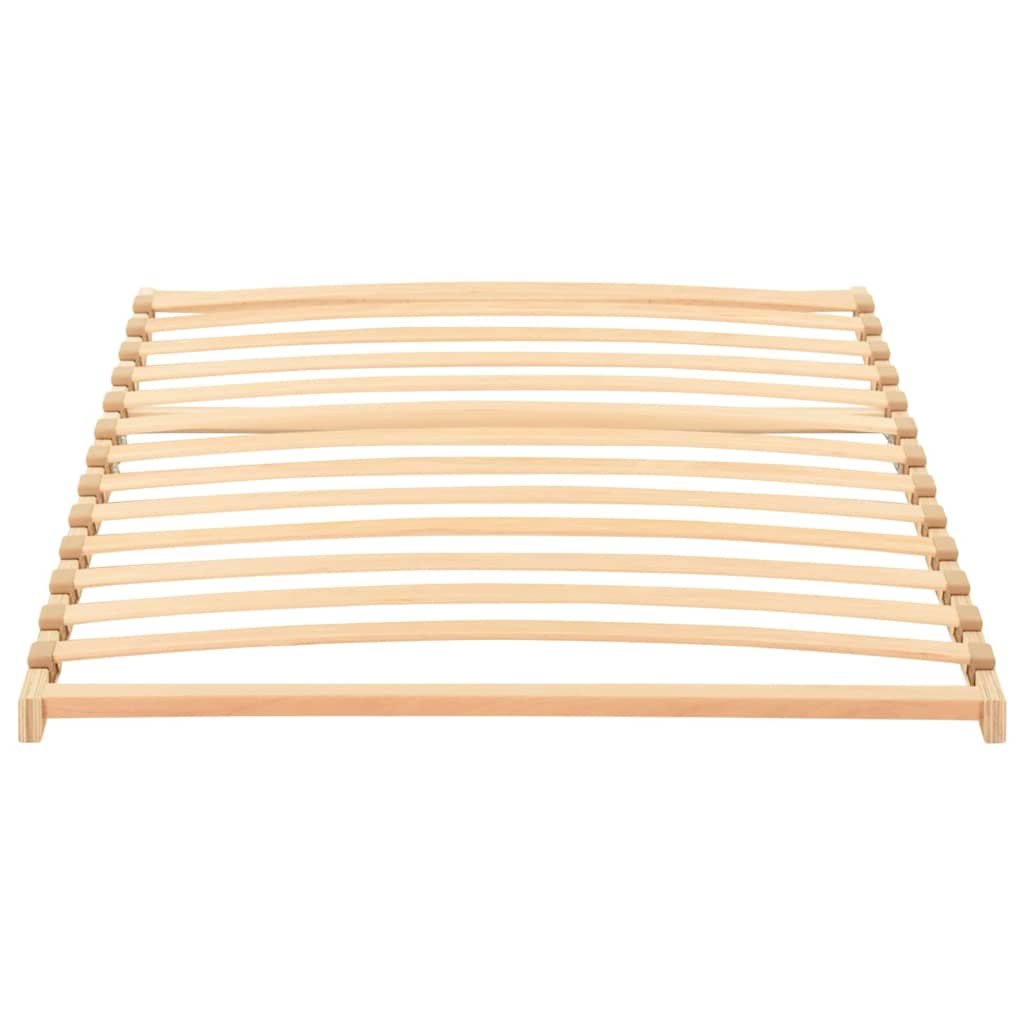 vidaXL Βάση κρεβατιού με λάμες Καφέ 90 x 190 cm Στερεό ξύλο οξιάς