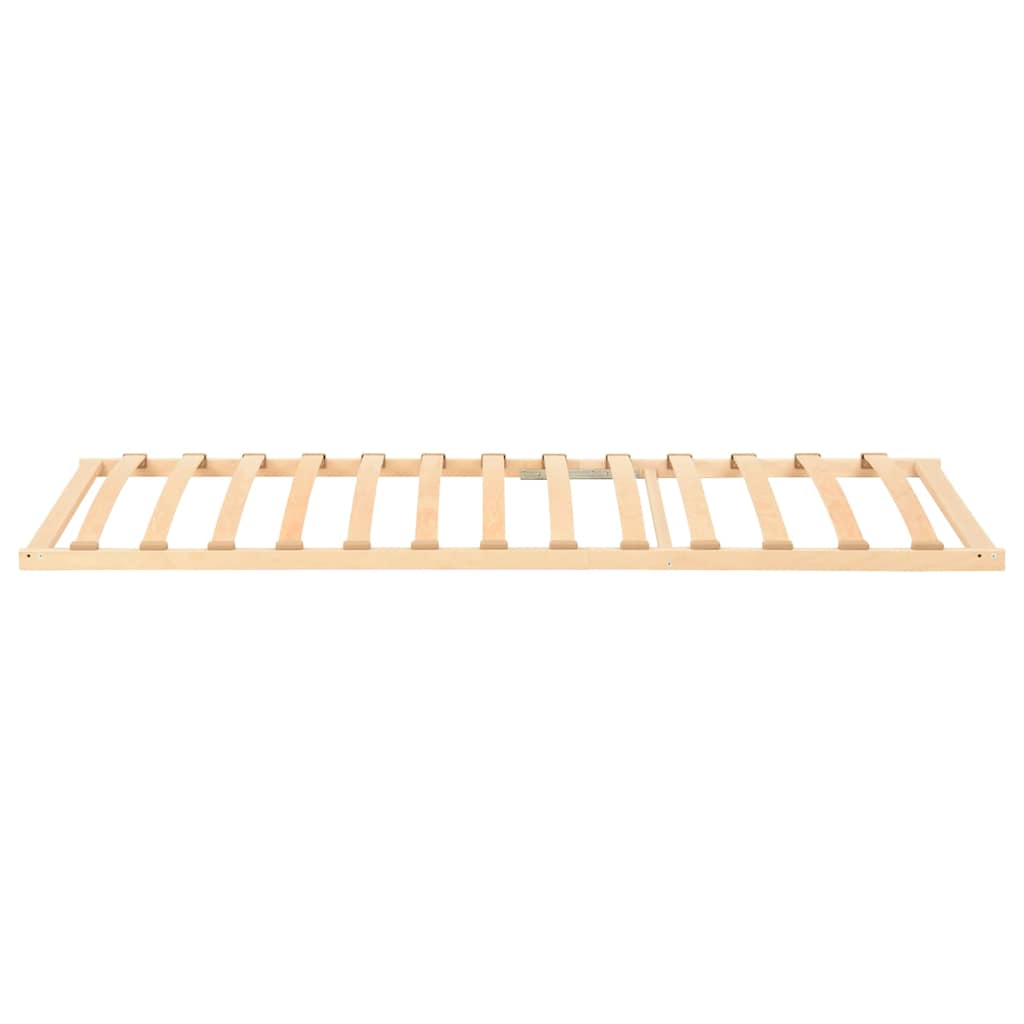 vidaXL Βάση κρεβατιού με λάμες Καφέ 90 x 190 cm Στερεό ξύλο οξιάς