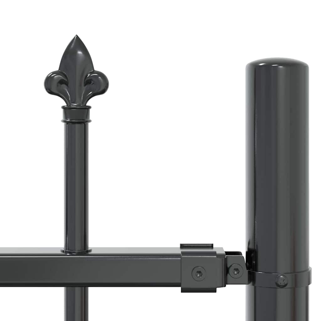 vidaXL Φράχτης Κήπου Γκρι 115 cm Ατσάλι με Επικάλυψη Πούδρας