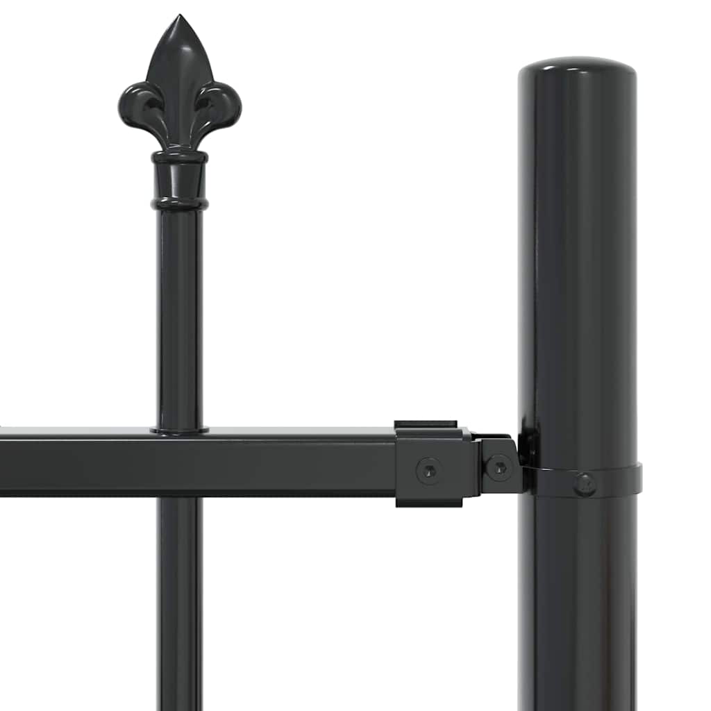 vidaXL Φράχτης Κήπου Γκρι 165 εκ. Ατσάλι με Επικάλυψη Πούδρας