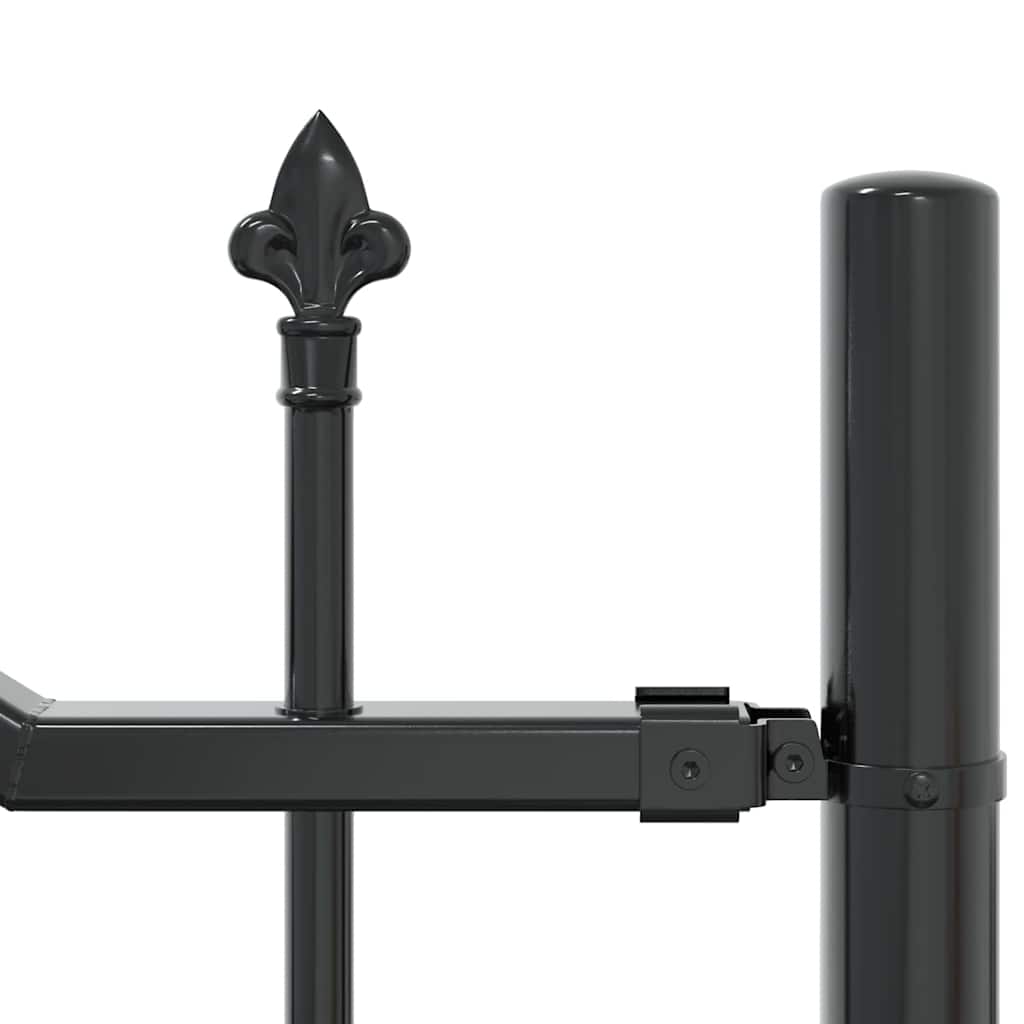 vidaXL Φράχτης Κήπου Γκρι 190 εκ. Ατσάλι με Επικάλυψη Πούδρας