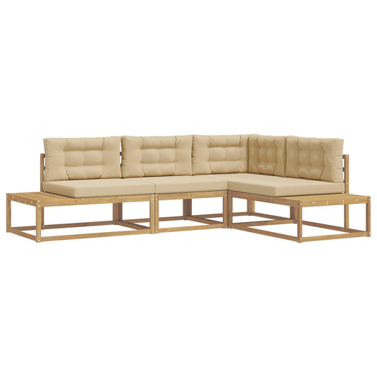 vidaXL Σειρά Καναπέ Εξωτερικού Λευκό 277,5 x 198,5 x 73 εκ Πολυεστέρας