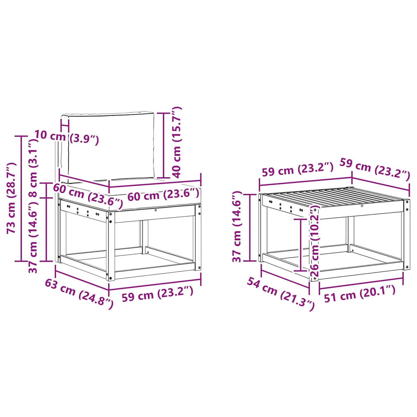 vidaXL Σειρά Καναπέ Εξωτερικού με μαξιλάρι 5 pcs Λευκό και Μπεζ