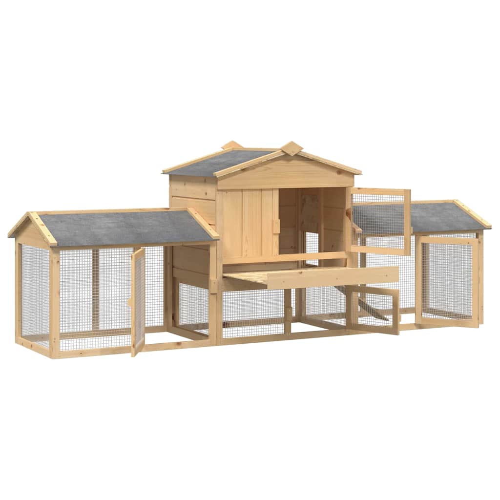 vidaXL Κοτέτσι Καφέ 225 x 60 x 89 εκ Μασίφ ξύλο πεύκου