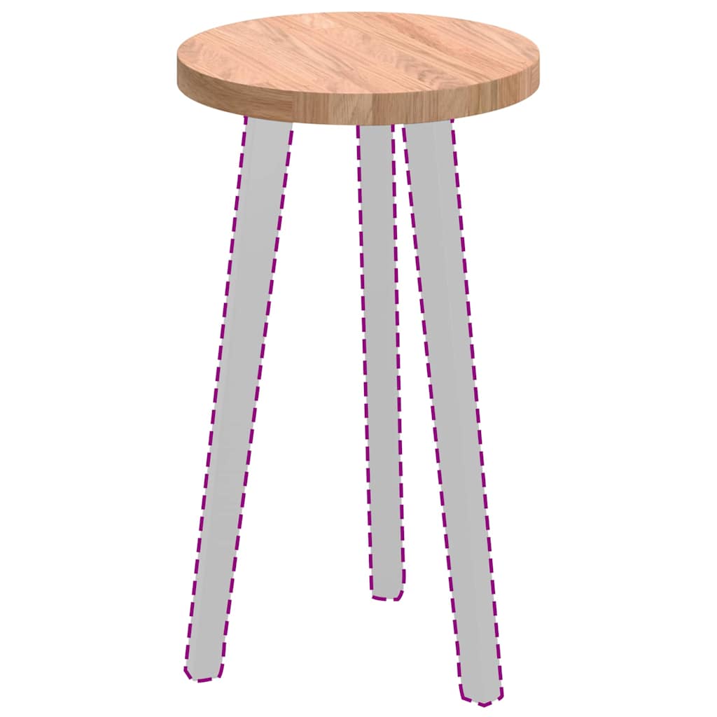 vidaXL Καπάκι τραπεζιού Ανοιχτό καφέ Ø 30 x 2.5 cm Στερεό ξύλο δρυός