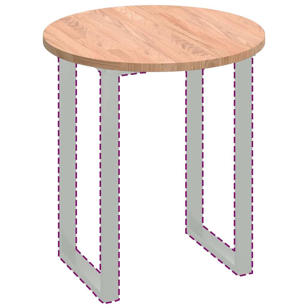 vidaXL Καπάκι τραπεζιού Ανοιχτό καφέ Ø 70 x 2.5 cm Στερεό ξύλο δρυός