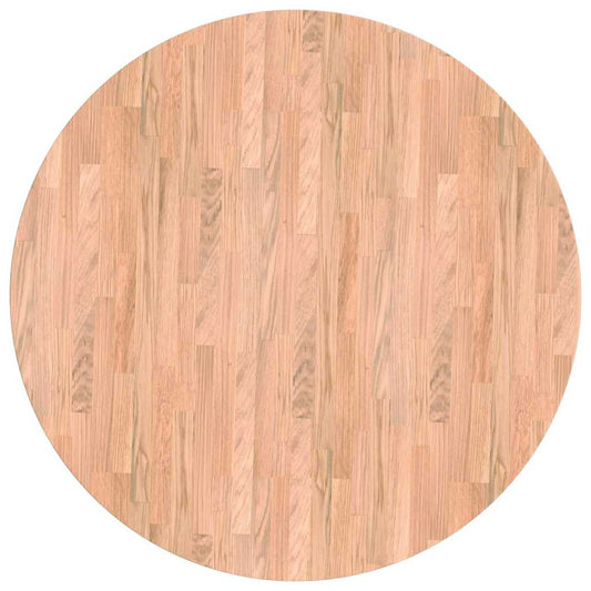 vidaXL Καπάκι τραπεζιού Ανοιχτό καφέ Ø 80 x 2.5 cm Στερεό ξύλο δρυός