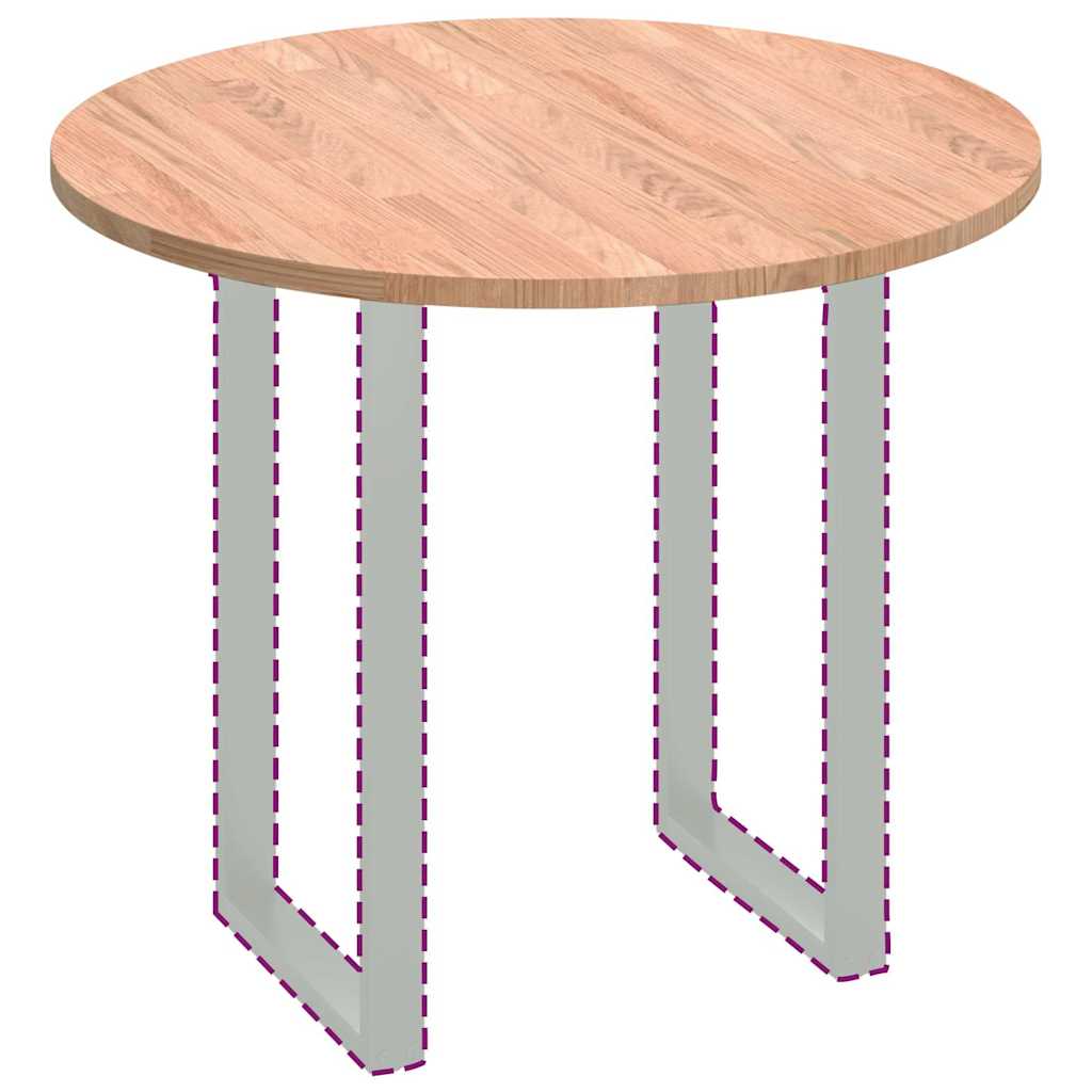 vidaXL Καπάκι τραπεζιού Ανοιχτό καφέ Ø 90 x 2.5 cm Στερεό ξύλο δρυός