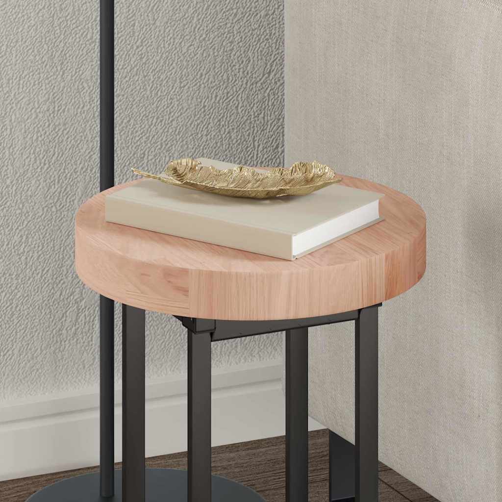 vidaXL Καπάκι τραπεζιού Ανοιχτό καφέ Ø 30 x 4 cm Στερεό ξύλο δρυός