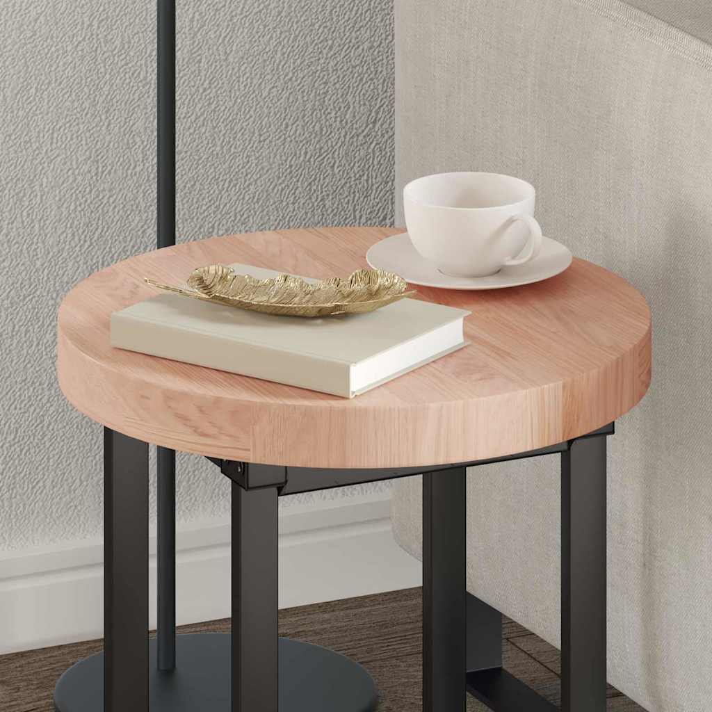 vidaXL Καπάκι τραπεζιού Ανοιχτό καφέ Ø 40 x 4 cm Στερεό ξύλο δρυός