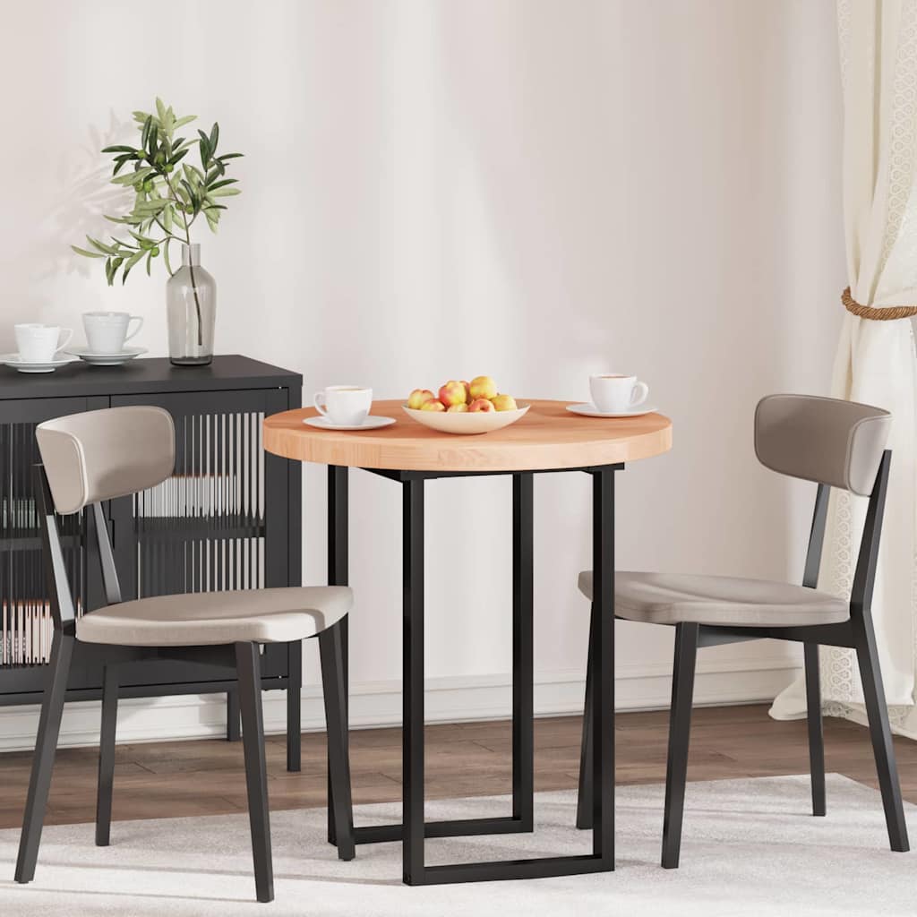 vidaXL Καπάκι τραπεζιού Ανοιχτό καφέ Ø 70 x 4 cm Στερεό ξύλο δρυός