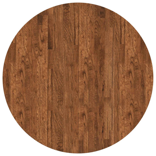 vidaXL Καπάκι τραπεζιού Ø 90 x 4 cm Γύρος Στερεό Ξύλο Δρυός