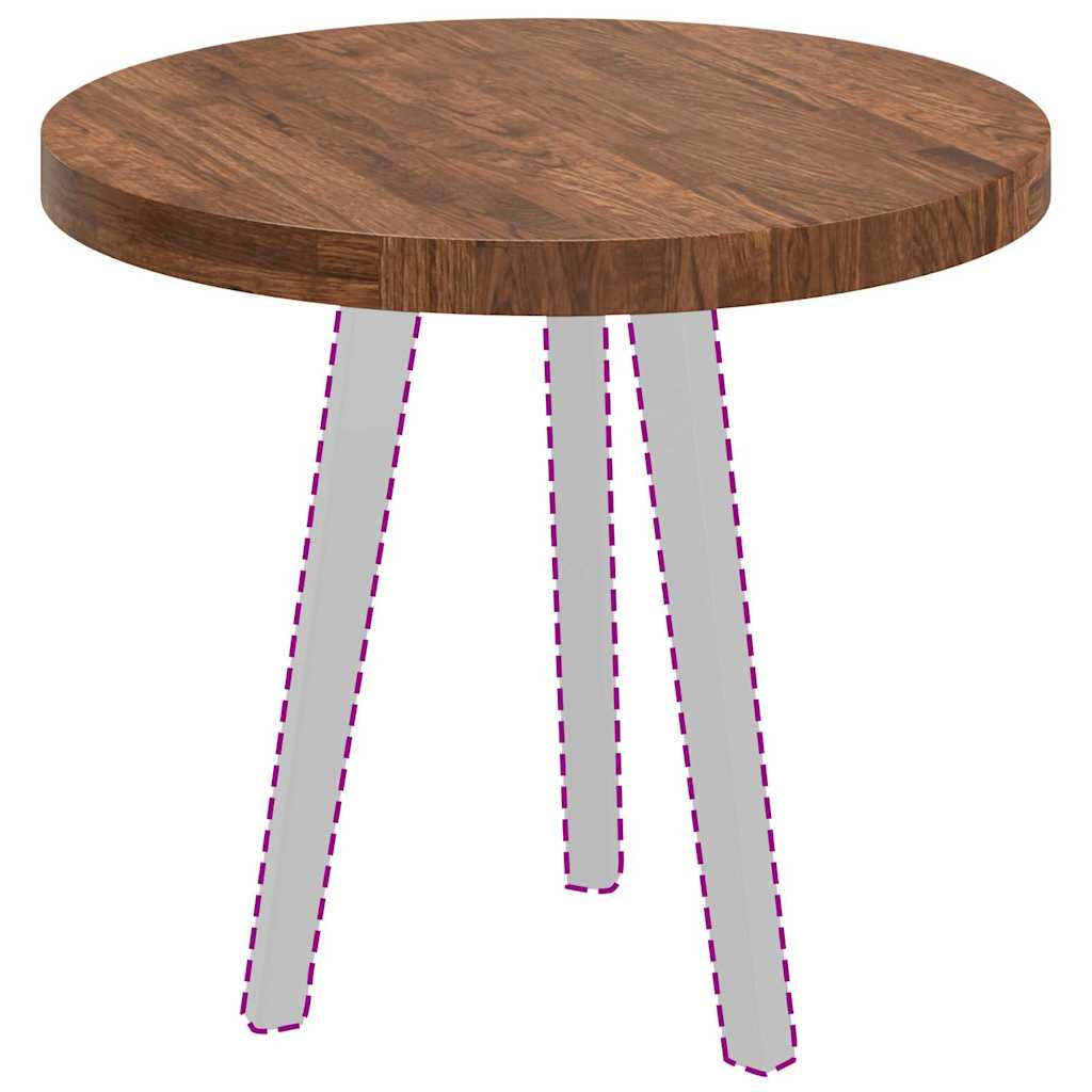 vidaXL Καπάκι τραπεζιού Σκούρο καφέ Σκούρο καφέ Ø 60 x 4 cm