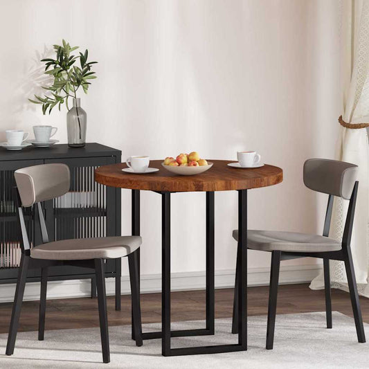 vidaXL Καπάκι τραπεζιού Σκούρο καφέ Σκούρο καφέ Ø 80 x 4 cm