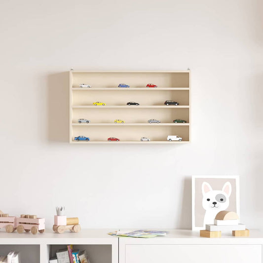 vidaXL Ξύλινη βιτρίνα συλλεκτών Καφέ 60 x 8.5 x 37 εκ. Κόντρα πλακέ