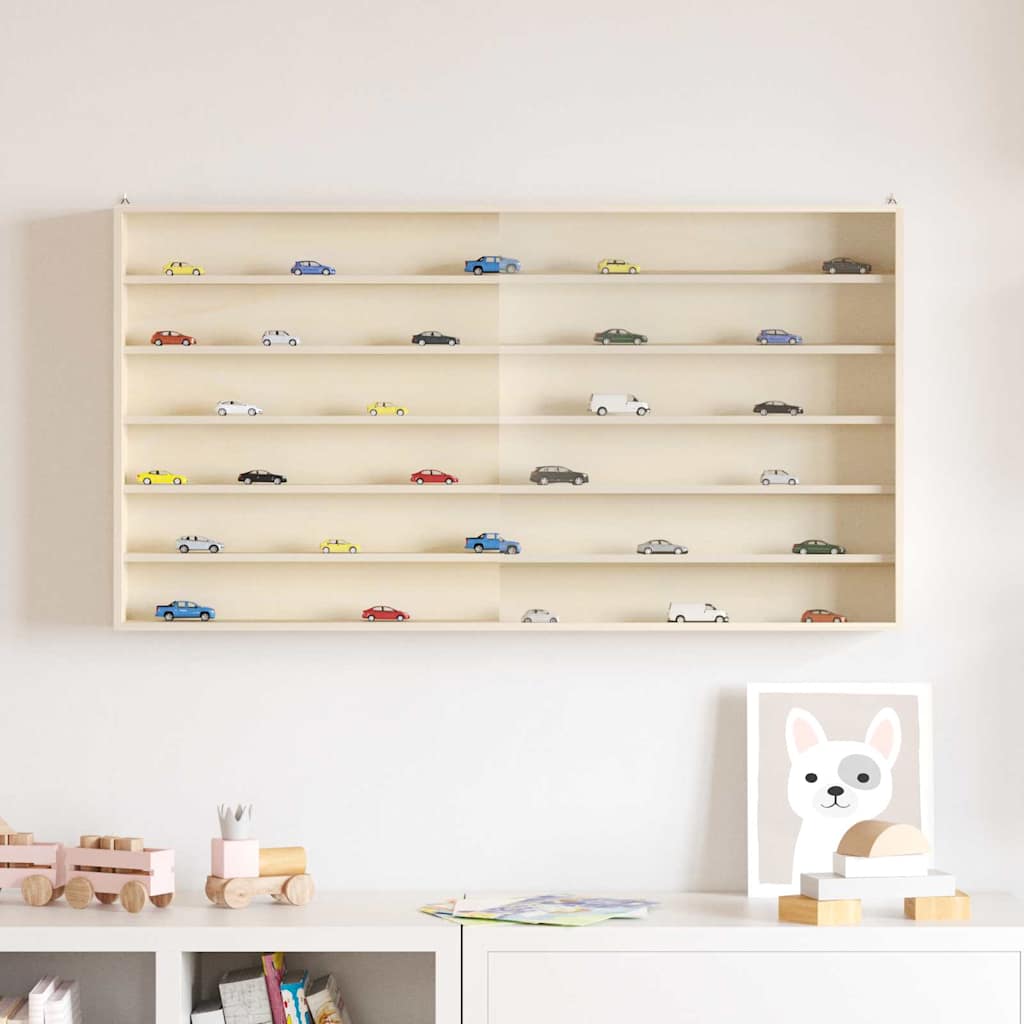 vidaXL Ξύλινη βιτρίνα συλλεκτών Καφέ 100 x 8,5 x 54 εκ Κόντρα πλακέ