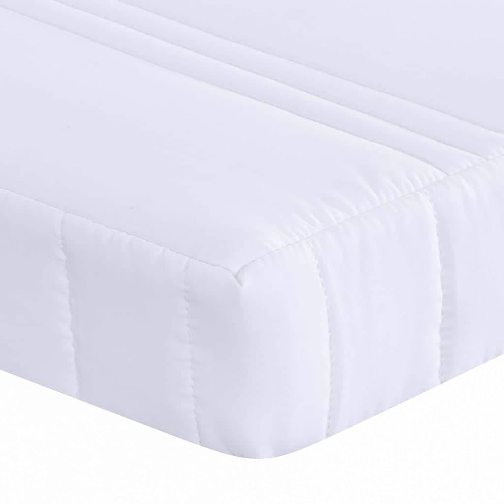 vidaXL Στρώμα αφρού Λευκό 80 x 200 cm ύφασμα