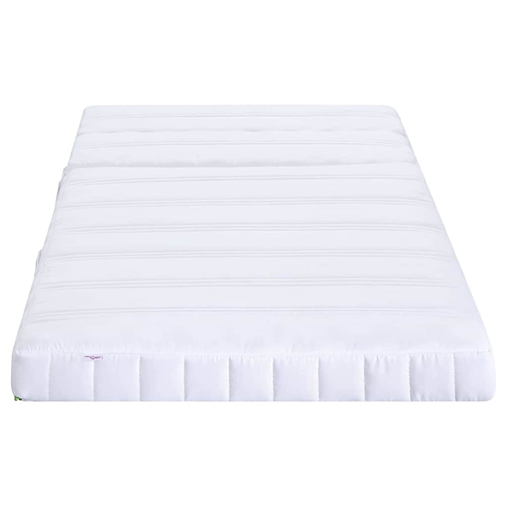 vidaXL Στρώμα αφρού Λευκό 80 x 200 cm ύφασμα