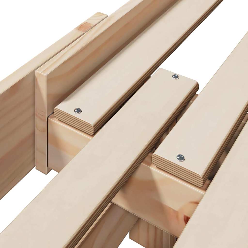 vidaXL Επεκτάσιμη Κρεβατοκάμαρα για Παιδιά Καφέ 80 x 130 / 165 / 200 εκ