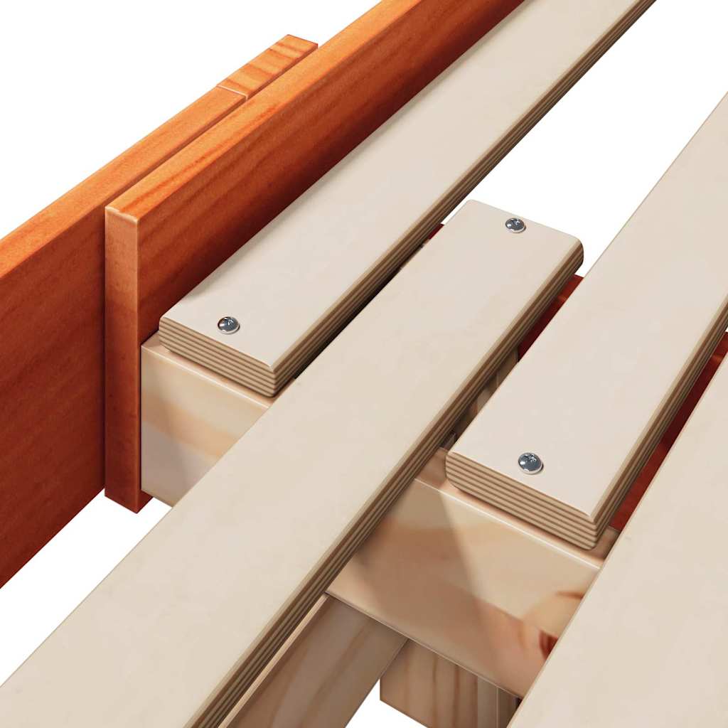 vidaXL Επεκτάσιμη Κρεβατοκάμαρα για Παιδιά Άλλο Καφέ κεριού