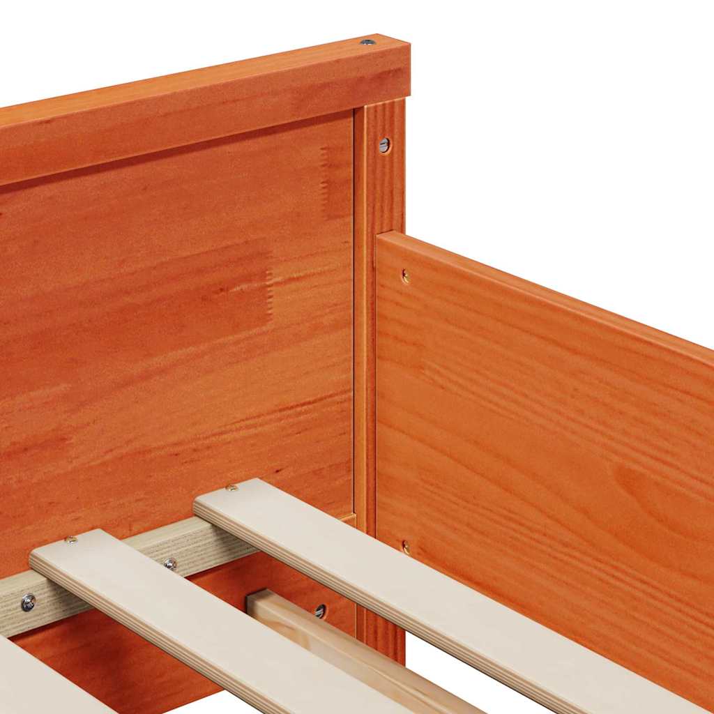 vidaXL Επεκτάσιμη Κρεβατοκάμαρα για Παιδιά Άλλο Καφέ κεριού