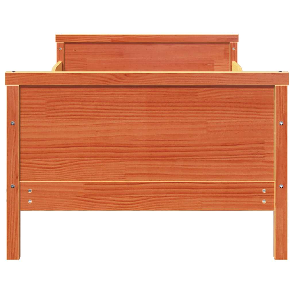 vidaXL Επεκτάσιμη Κρεβατοκάμαρα για Παιδιά Άλλο Καφέ κεριού