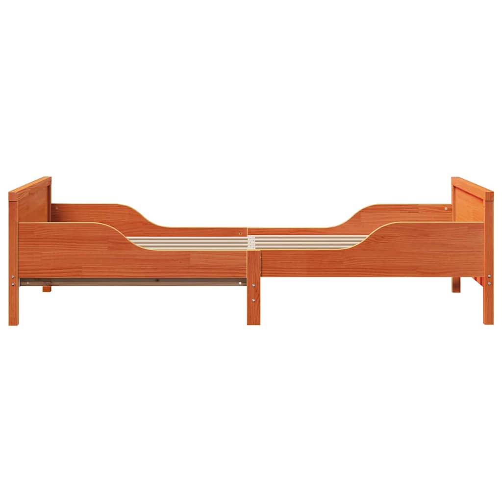 vidaXL Επεκτάσιμη Κρεβατοκάμαρα για Παιδιά Άλλο Καφέ κεριού