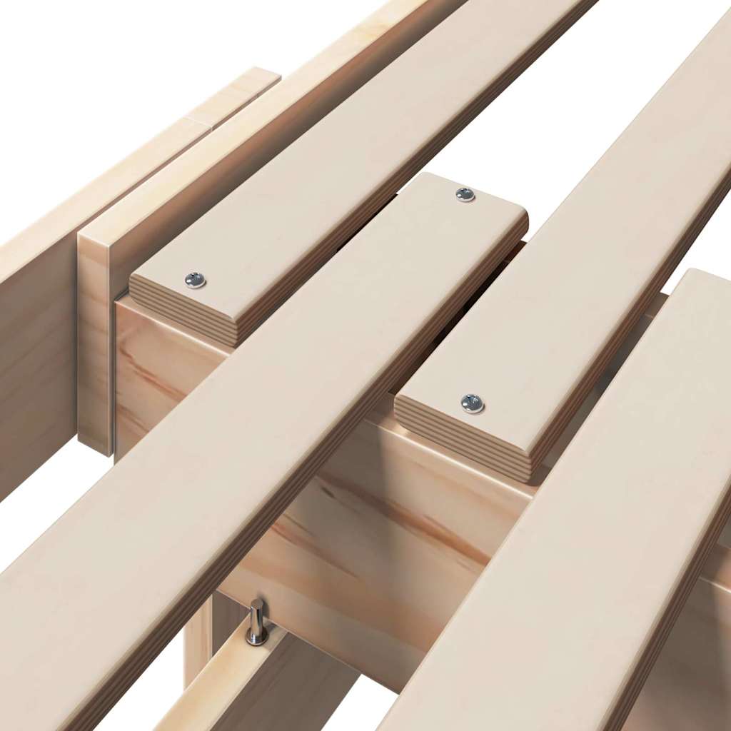 vidaXL Επεκτάσιμη Κρεβατοκάμαρα για Παιδιά Καφέ 80 x 130 / 165 / 200 εκ