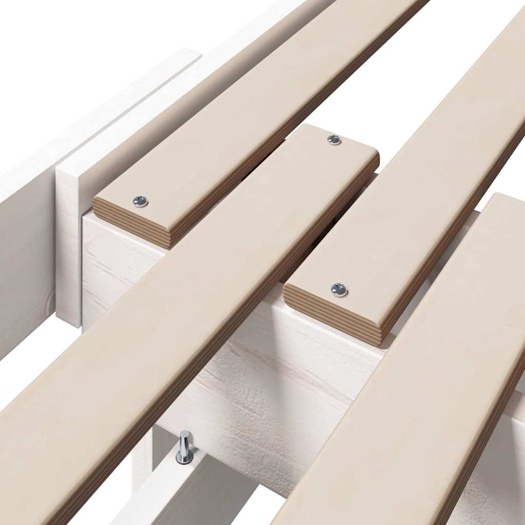 vidaXL Επεκτάσιμη Κρεβατοκάμαρα για Παιδιά Λευκό 80 x 130 / 165 / 200 εκ