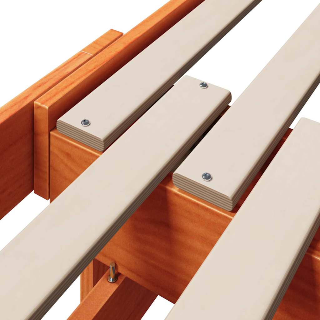 vidaXL Επεκτάσιμη Κρεβατοκάμαρα για Παιδιά Άλλο Καφέ κεριού