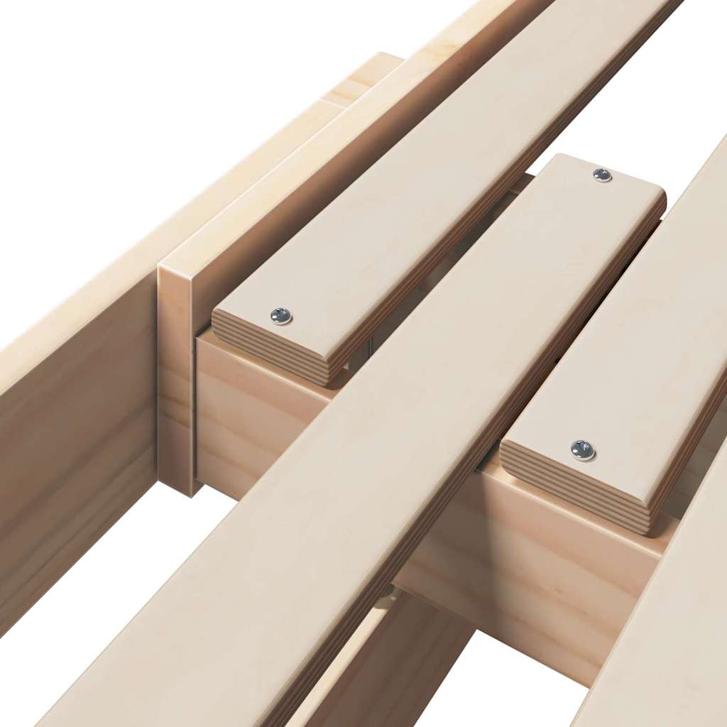 vidaXL Επεκτάσιμη Κρεβατοκάμαρα για Παιδιά Καφέ 80 x 130 / 165 / 200 εκ