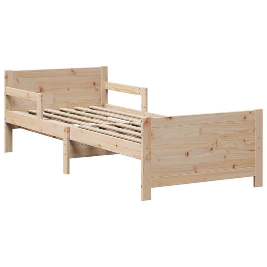 vidaXL Επεκτάσιμη Κρεβατοκάμαρα για Παιδιά Καφέ 80 x 130 / 165 / 200 εκ