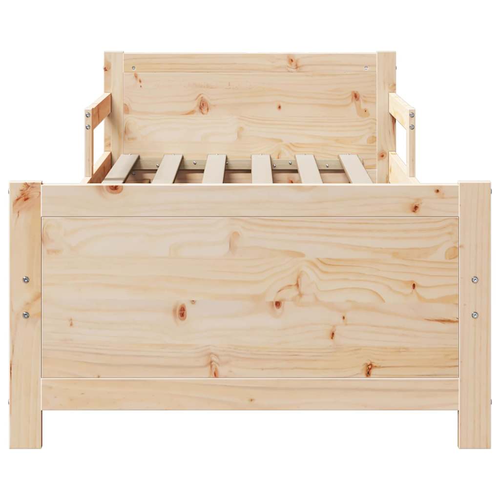 vidaXL Επεκτάσιμη Κρεβατοκάμαρα για Παιδιά Καφέ 80 x 130 / 165 / 200 εκ