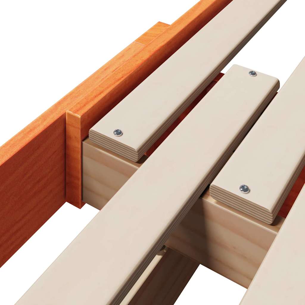 vidaXL Επεκτάσιμη Κρεβατοκάμαρα για Παιδιά Άλλο Καφέ κεριού