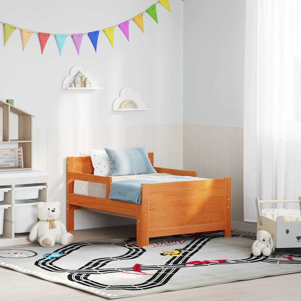 vidaXL Επεκτάσιμη Κρεβατοκάμαρα για Παιδιά Άλλο Καφέ κεριού