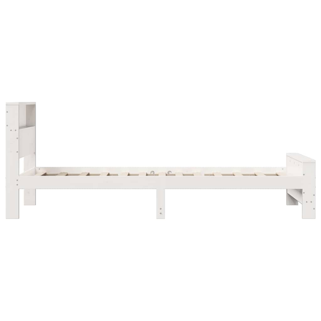 vidaXL Σκελετός Κρεβατιού Λευκό 90 x 200 cm Επεξεργασμένο ξύλο