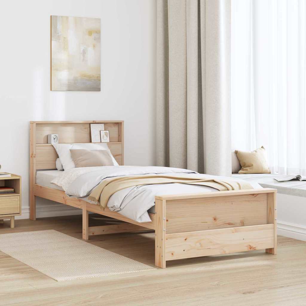 vidaXL Σκελετός Κρεβατιού Καφέ 80 x 200 cm Επεξεργασμένο ξύλο