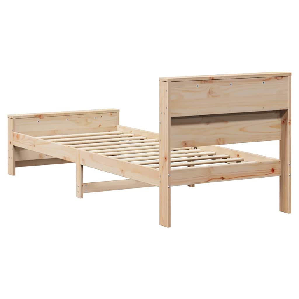 vidaXL Σκελετός Κρεβατιού Καφέ 80 x 200 cm Επεξεργασμένο ξύλο