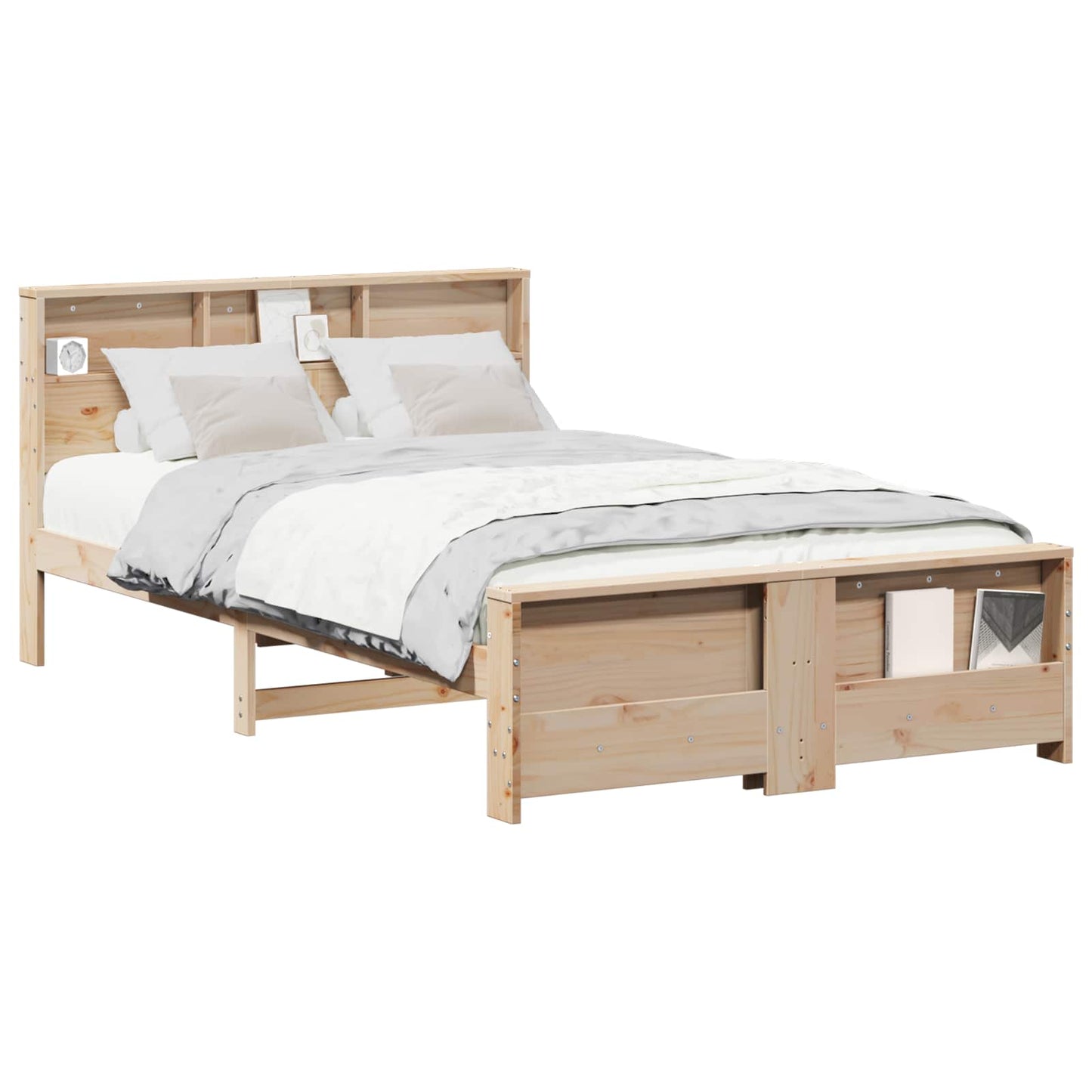 vidaXL Σκελετός Κρεβατιού Καφέ 140 x 190 cm Επεξεργασμένο ξύλο