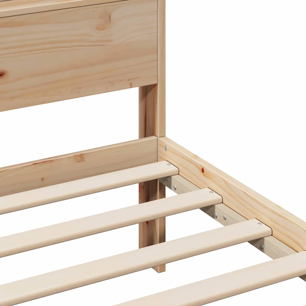 vidaXL Σκελετός Κρεβατιού Καφέ 120 x 190 cm Επεξεργασμένο ξύλο