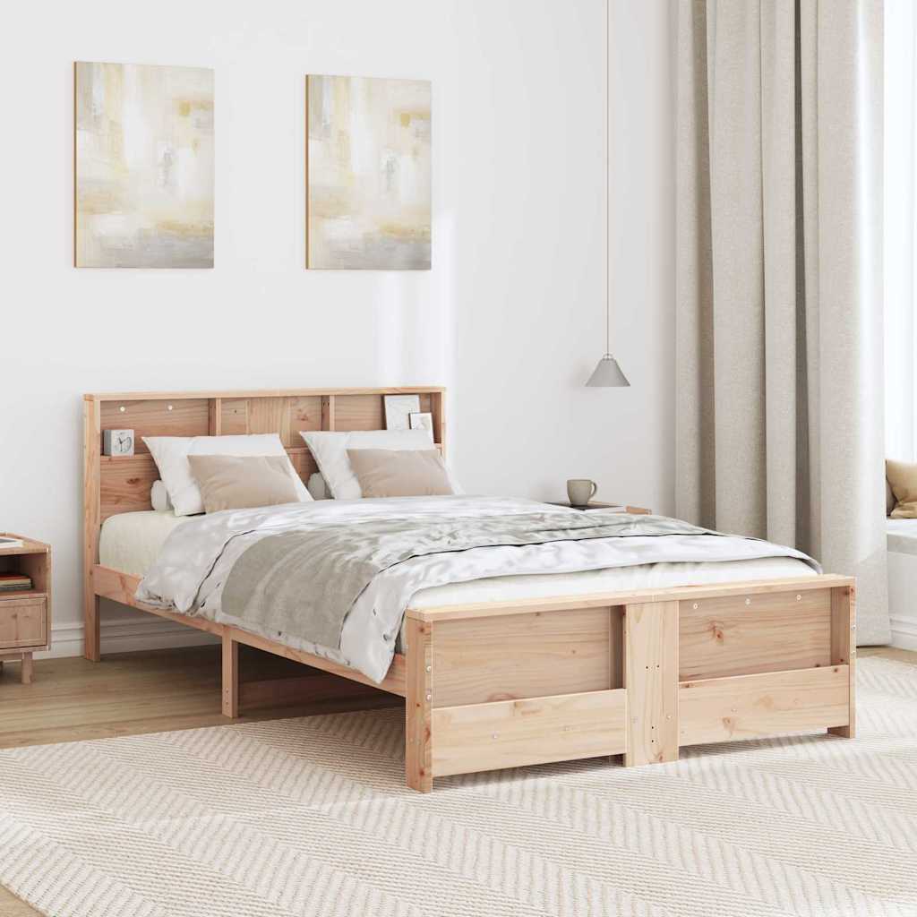 vidaXL Σκελετός Κρεβατιού Καφέ 120 x 190 cm Επεξεργασμένο ξύλο