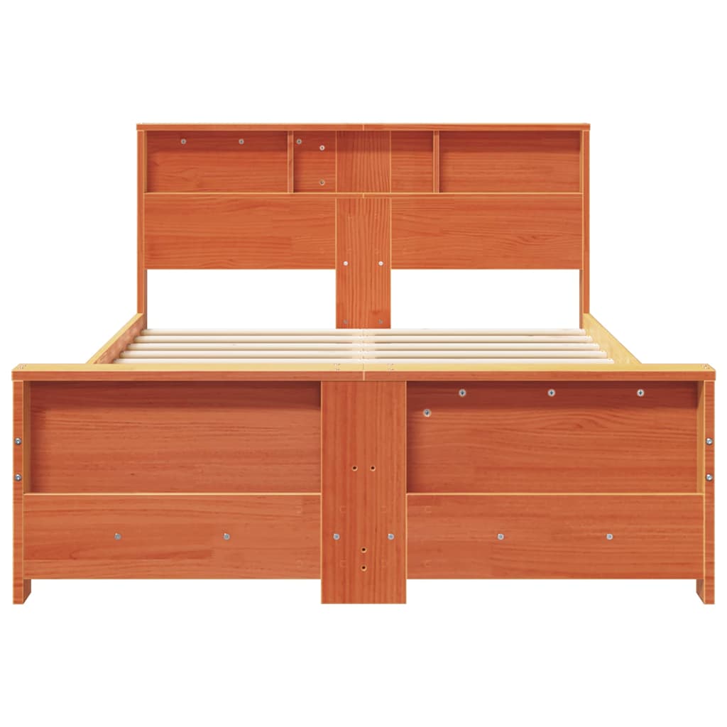 vidaXL Σκελετός Κρεβατιού Κερωτό καφέ 120 x 190 cm Επεξεργασμένο ξύλο
