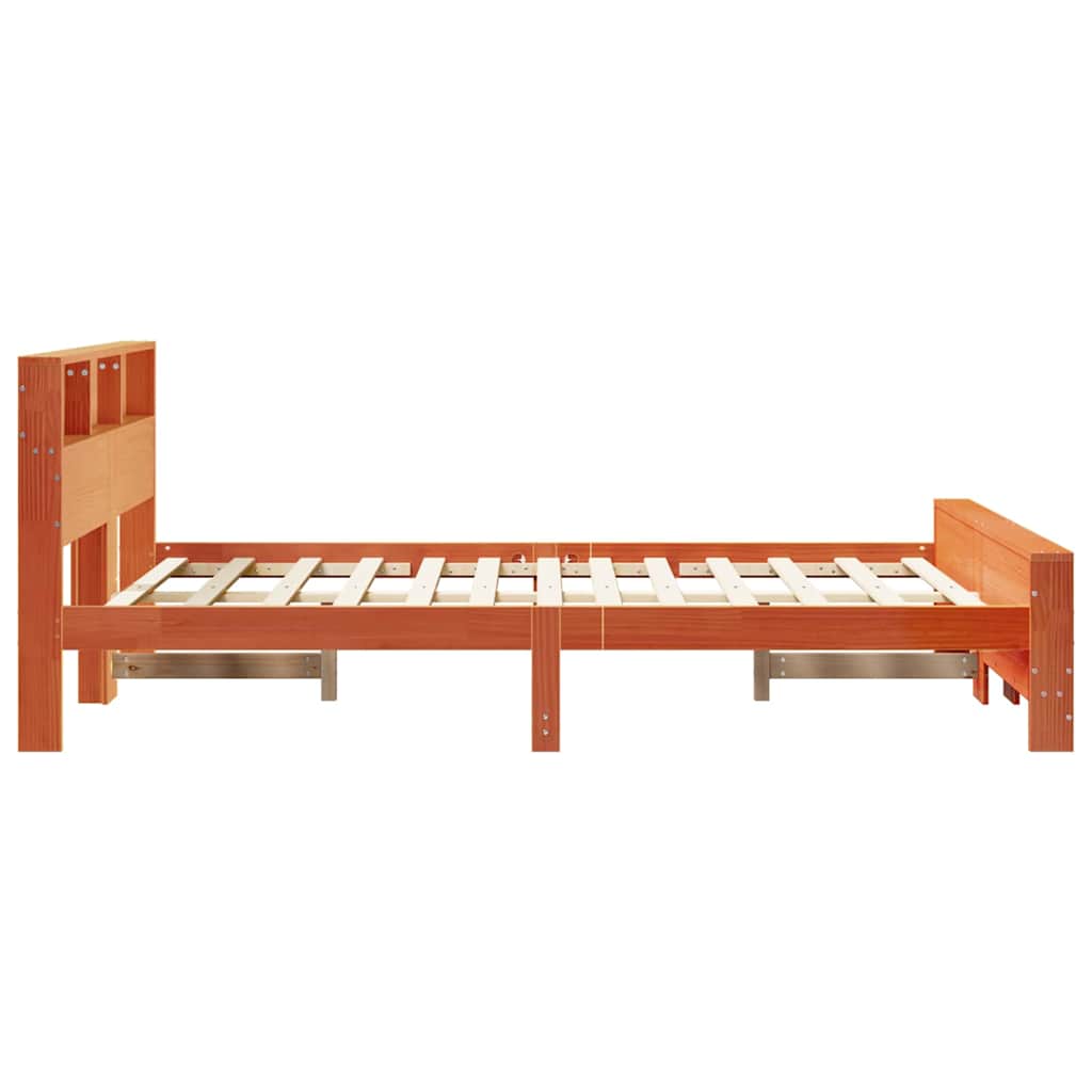 vidaXL Σκελετός Κρεβατιού Κερωτό καφέ 120 x 190 cm Επεξεργασμένο ξύλο