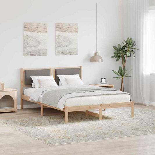 vidaXL Σκελετός Κρεβατιού Taupe 160 x 200 cm Στερεά ξυλεία πεύκου
