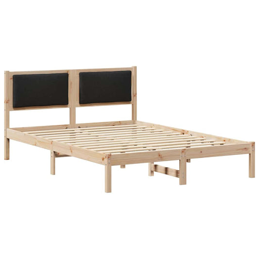 vidaXL Σκελετός Κρεβατιού Μαύρο 140 x 200 cm Στερεά ξυλεία πεύκου