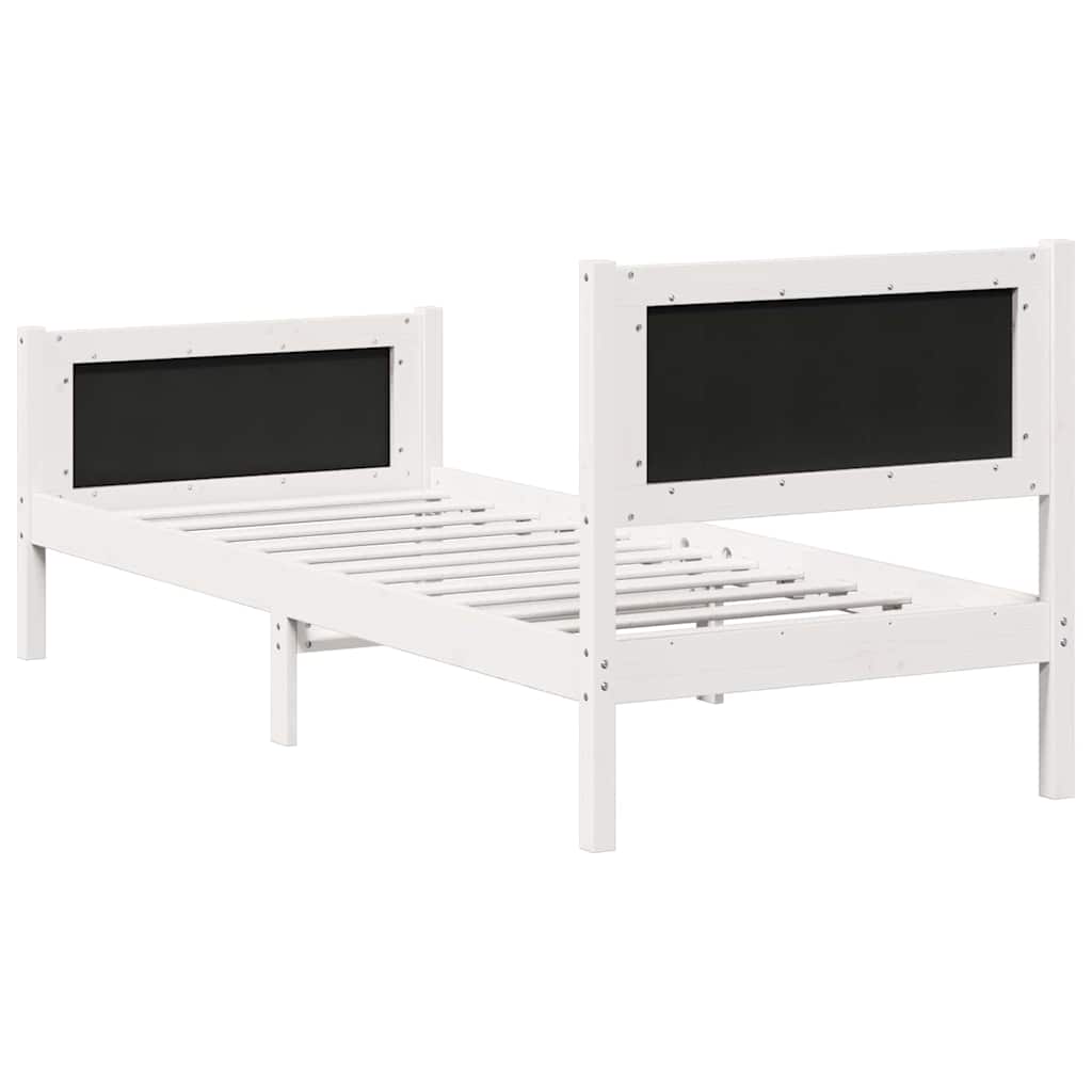 vidaXL Σκελετός Κρεβατιού με κεφαλάρι Ανοιχτό γκρι 75 x 190 cm